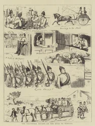 La revue des volontaires, sur la route de Windsor